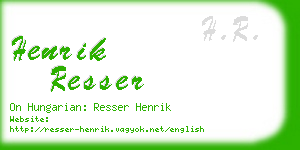 henrik resser business card